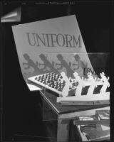 Materials on a table used to create a photographic advertisement for Ghirardelli chocolate bonbons