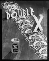 Advertisement photograph for "Double X Floor Cleaner," circa 1934