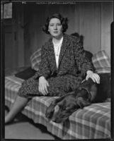 Sylvia Sample in the studio of her husband Paul Sample, Pasadena, circa 1935