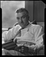 William Conselman, screen writer and comics artist, at home, Eagle Rock, 1930-1939