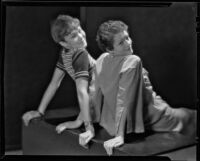 Mabel Herriman and one of her daughters (Mabel or Barbara), Los Angeles, 1925-1931