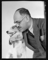 Portrait of a man with a dog, 1925-1939