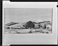 Landscape with farm buildings (signed and dated 1931), painting by Barse Miller