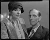 Carl Smalley, publishers' representative and art dealer, with his wife (?), 1931