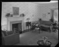 Living room possibly designed by J. R. Davidson or Jock Peters, Los Angeles County, 1928-1934