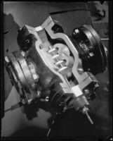 Gas regulator equipment created by the Wilgus Manufacturing Company, Los Angeles, circa 1931