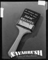 Paint brush in an advertisement for "Savabrush," 1925-1939