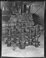 Gas regulator equipment created by the Wilgus Manufacturing Company, Los Angeles, circa 1931