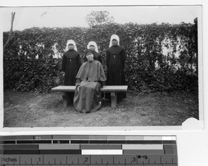 "Mother Superior" with three novices at Jiangmen, China, 1940