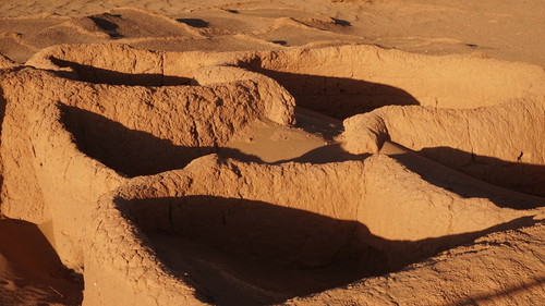 Cuatro viviendas circulares en la Aldea de Tulor