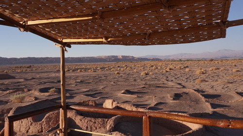 Vista de las casas circulares de la Aldea de Tulor