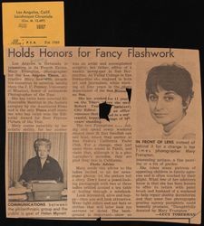 Newspaper Clipping of Mary Frampton Feature