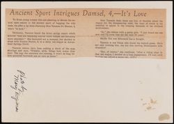 Newspaper Clipping About Children In Love