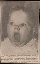 Newspaper Clipping of Yawning Barbara Vance