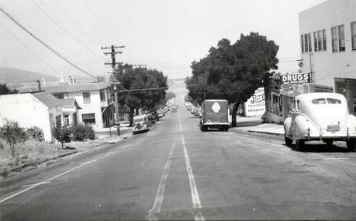 View from the top of Visitacion Avenue, 1940s