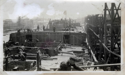 Ship Under Construction, 1917-1918