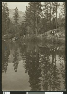 View of Stella Lake at Wawona in Yosemite National Park, ca.1900