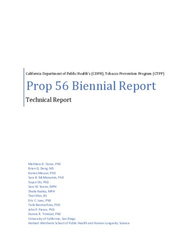 Prop 56 Biennial Technical Report: 2023