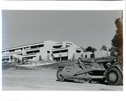 Parking lot construction facing BGS Building