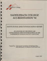 Saddleback College accreditation '92: institutional effectiveness survey report