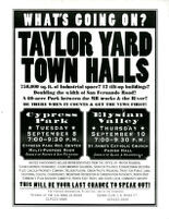 Taylor Yard Town Halls flier