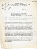 Draft of letter from Dorothy Green, Unpave LA Coalition, to Senator Barbara Boxer and staff