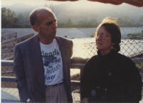 Lewis MacAdams and Friends of the Los Angeles River volunteer