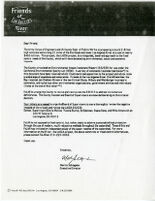 Letter from Martin Schlageter, Executive Director of Friends of the Los Angeles River to a friend of the organization