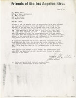 Letter from Lewis MacAdams, Friends of the Los Angeles River, to Dr. Bahman Sheik, Office of Water Reclamation