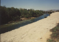 Photograph of Los Angeles River flooding