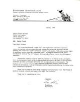 Letter from Dan Silver, coordinator of the Endangered Habitats League, to Mayor Richard Riordan