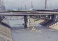 Photograph of Los Angeles River flooding