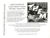 Friends of the Los Angeles River presents Third Thursdays: Creepy Outdoor Cinema