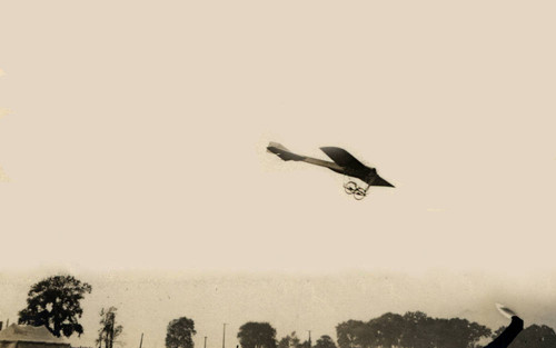 Airplane approaching landing at Dominquez Field, 1910