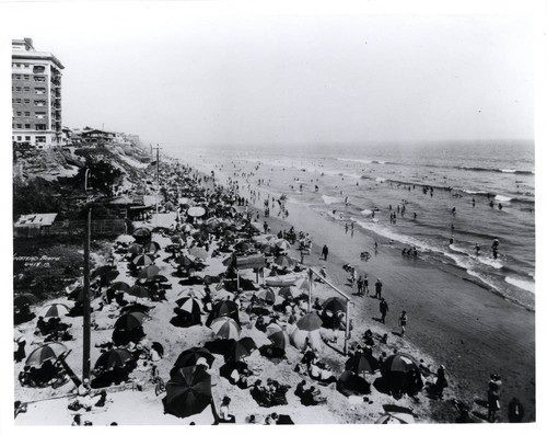 Crowded beach day