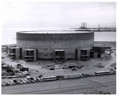 Long Beach Arena under construction