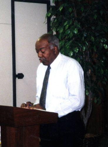 Aaron Day at Burnett Library