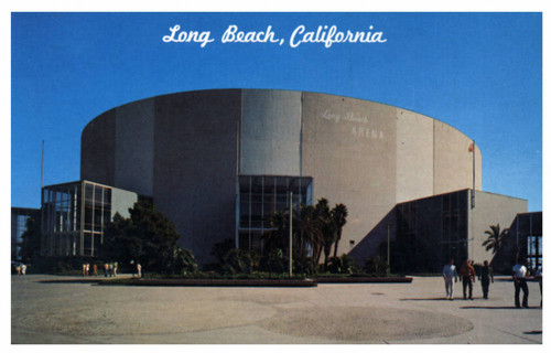 Postcard showing Long Beach Arena