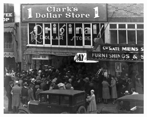 Clark's Dollar Store crowd