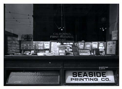 California First National Bank display window