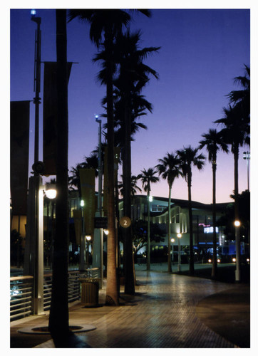 Twilight view of Aquarium entrance