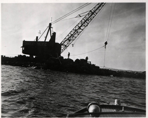 Alamitos Bay jetty construction