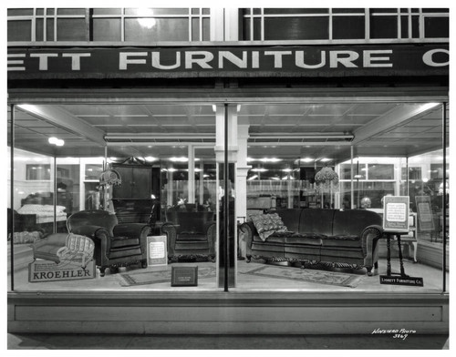 Liggett Furniture Co. display windows