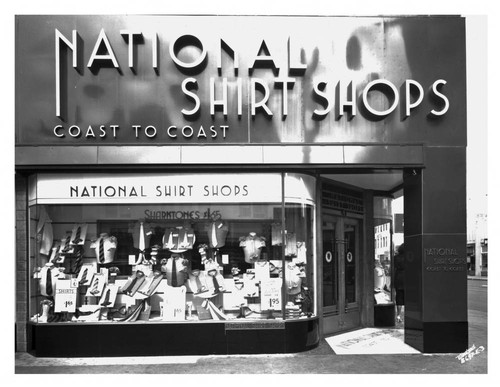 National Shirt Shops window