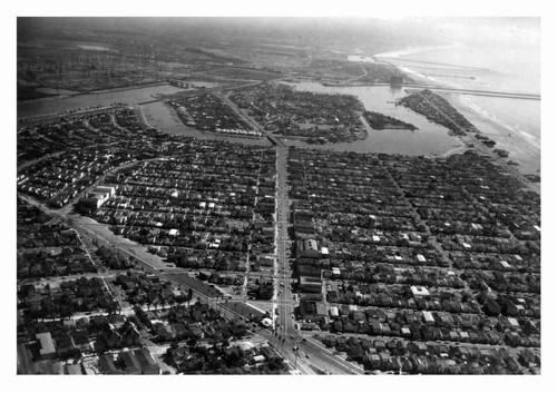 Aerial view, Belmont Shore, 1958