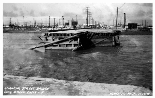 Anaheim Street bridge, 1938