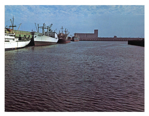 Ships in Long Beach harbor