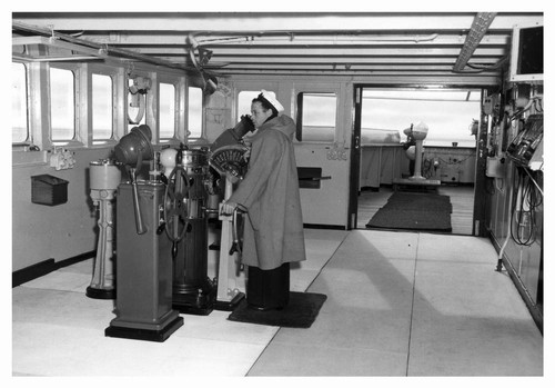 Ship's bridge interior