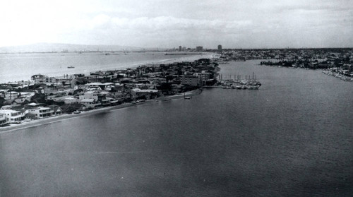 Alamitos Bay Peninsula looking west, 1966