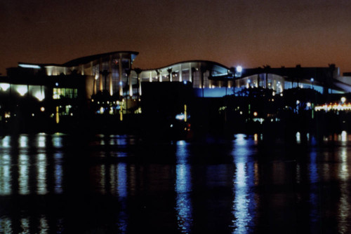 Aquarium at night